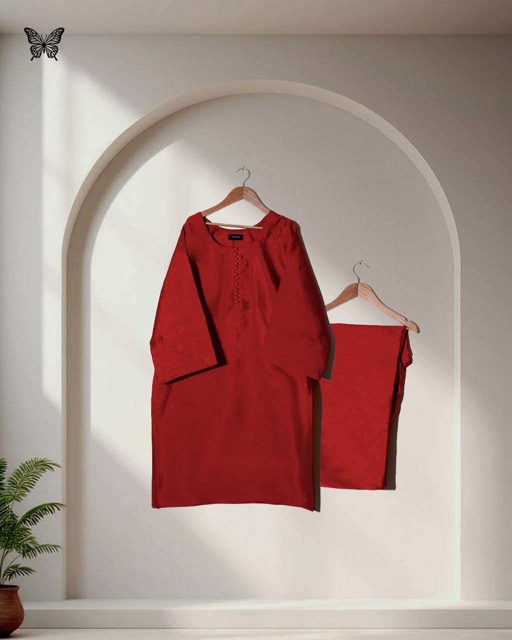 BR 3 Sybal 3 Piece Raw Silk