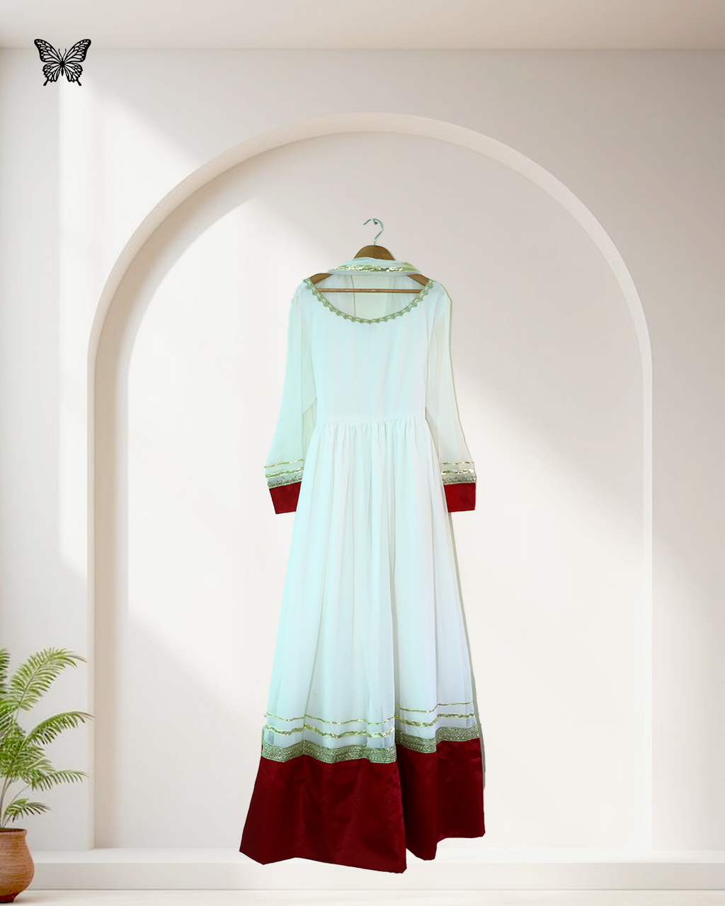 BR 8 Maya 3 Piece Pure Chiffon Maxi