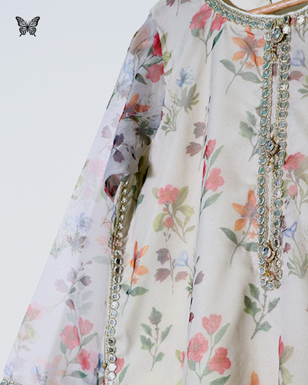 BR 5 Flora 3 Piece Pure Printed Organza