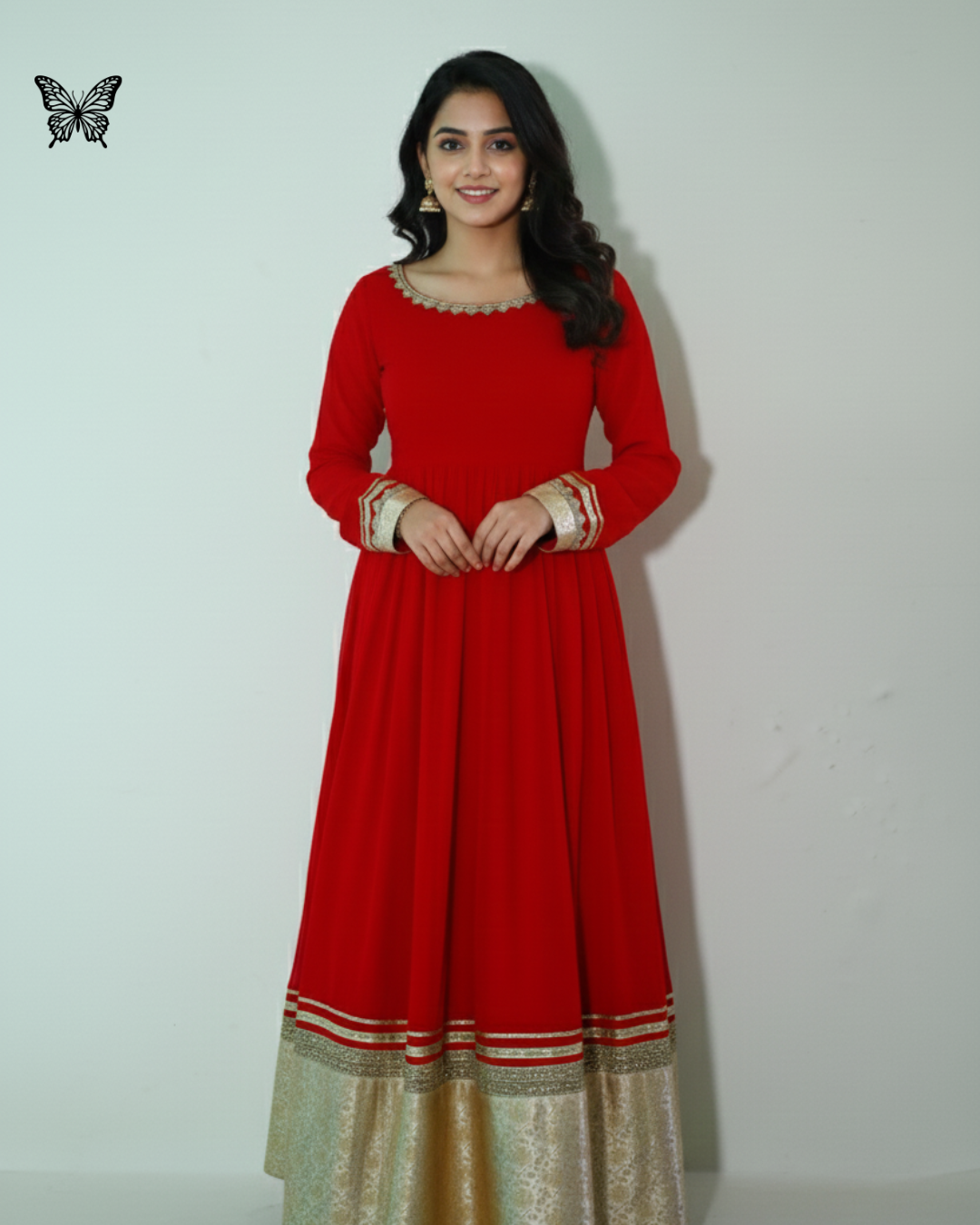 BR 10 Hoor 3 Piece Pure Chiffon Maxi