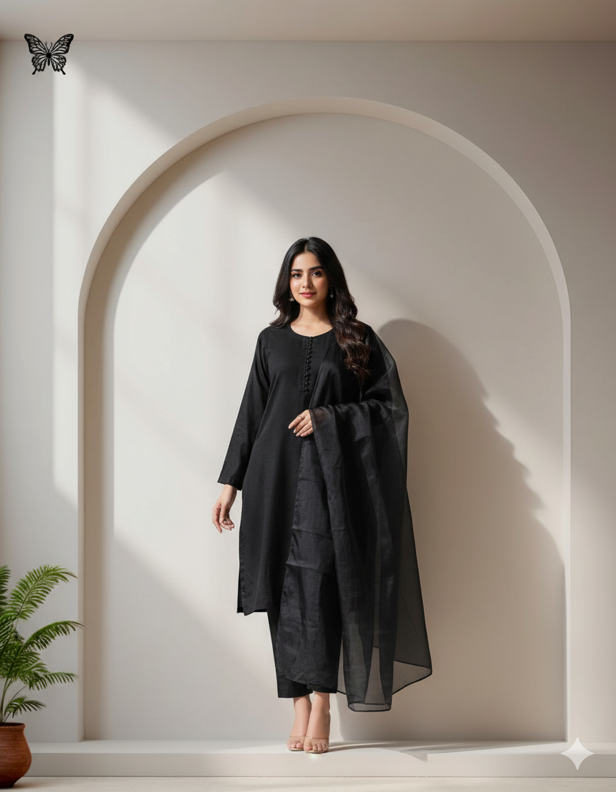 BR 2 Fateh 3 Piece Raw Silk