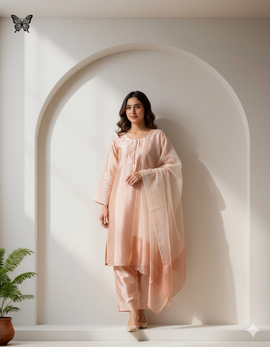 BR 4 Ashu 3 Piece Raw Silk
